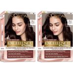 L'ORÉAL PARIS Excellence Creme Nude Renkler Saç Boyası - 3U Nude Koyu Kahve (2 paketi)