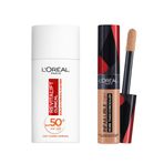 L'Oréal Paris Infaillible Tüm Yüze Uygulanabilir Kapatıcı 330 Pecan & Revitalift Clinical SPF 50+ Günlük Yüksek UV Korumalı Yüz Güneş Kremi 50 ml Set