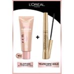 L'Oréal Paris L'Oréal Telescopic Maskara & Glotion All-In-One Doğal Işıltı 902 Hacim Verici Mini Boy Set - Siyah