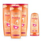 L’Oréal Paris L'Oreal Elseve Dream Long Onarıcı Bakım Şampuanı 390 ml 3'lü Set & Saç Bakım Kremi 175ml