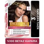 L'Oréal Paris Loreal Paris Excellence Creme 3 Koyu Kestane