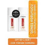 L'Oréal Paris Revitalift Clinical SPF 50+ Günlük Yüksek UV Korumalı 50 ml 2'li Yüz Güneş Kremi