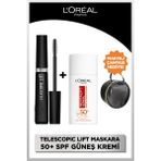 L'oréal Paris Revitalift Clinical Spf 50+ Yüz Güneş Kremi + L'oréal Paris Telescopic Maskara + Siyah Black Friday Siyah Çanta Hediyeli