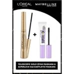 L'Oréal Paris Telescopic Gold Siyah Maskara ve Super Lock Kaş Sabitleyici Maskara - Şeffaf Etkili Hacim