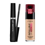 L'Oréal Paris Telescopic Lift Maskara + Infaillible 32H Fresh Wear C Vitaminli Fondöten - 125 Natural Beige