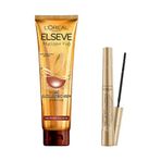 L'Oréal Paris Telescopic Maskara - Siyah & Elseve Mucizevi Yağ Saç Güzelleştirici Krem 150 ml - Kuru ve Sert Saçlar Makyaj Seti