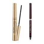 L'Oréal Paris Telescopic Maskara Siyah Infaillible Automatic Jel Göz Kalemi Kahverengi Makyaj Seti