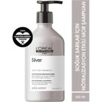 L'Oréal Professionnel Çok Açık Sarı, Gri ve Beyaz Saçlar Için Özel Renk Koruyucu Serie Expert Silver Şampuan 500 ml