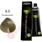 L'Oréal Professionnel İnoa Amonyaksız Saç Boyası No: 8.0 Fundamental 60 ml Canlı Renkler ve Saç Bakım Etkisi