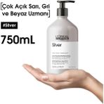 L'Oréal Professionnel Serie Expert Silver Sarı, Gri ve Beyaz Saçlar Için Üstün Renk Koruma Özelliğ Mor Şampuan 750 ml
