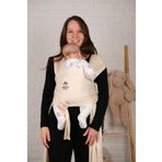 Lorasina Baby Sırt Destekli Ayarlanabilen Sling, Wrap, Taşıma Şalı, Ana Kucağı (Ekru)