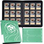 Lorcana Kartları için Binder, Premium 9 Cepli Ticaret Kartı Albümü, 500 Cepli ve Playmat Lorcana Kartları, Jetonlar ve Kurallar sayfasıyla uyumlu - Klasik Yeşil