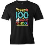Lord T-Shirt 100 Days Of School - Happy Siyah Erkek Tshirt