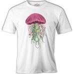 Lord T-Shirt A Jellyfish With Floral Plant Tentacles Beyaz Erkek Tshirt - M