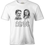 Lord T-Shirt Ac Tesla Vs. Dc Edison Beyaz Erkek Tshirt - XXXL
