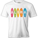 Lord T-Shirt Aloha When Surfing Beyaz Erkek Tshirt