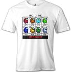 Lord T-Shirt Among Us - Who Is The Impostor Beyaz Erkek Tshirt - XL