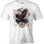 Lord T-Shirt An Eagle Collage With Other Elements Beyaz Erkek Tshirt