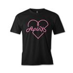 Lord T-Shirt Apink - Logo Kalp Siyah Erkek T-shirt