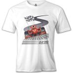 Lord T-Shirt Araba - Yarış Beyaz Erkek Tshirt - 2XL