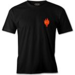 Lord T-Shirt Ateş ve Su - Ateş Çocuk Siyah Erkek Tshirt - M