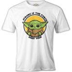 Lord T-Shirt Baby Yoda - Strong Beyaz Erkek Tshirt - 2XL