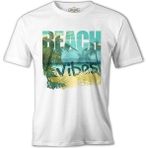 Lord T-Shirt Beach Vibes - Yaz Beyaz Erkek Tshirt