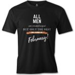 Lord T-Shirt Best are Born in February Siyah Erkek T-shirt