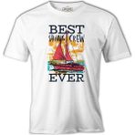 Lord T-Shirt Best Sailing Crew On The Boat Beyaz Erkek Tshirt - 2XL
