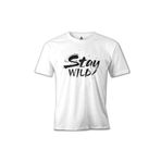Lord T-Shirt Beyaz Stay Wild Erkek T-shirt