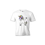 Lord T-Shirt Beyaz Unicorn Rainbow Erkek T-shirt