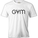 Lord T-Shirt Bodybuilding - Gym With A Bar Beyaz Erkek Tshirt - 2XL