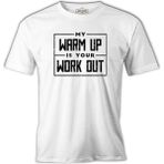 Lord T-Shirt Bodybuilding Your Workout Beyaz Erkek Tshirt - M