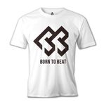 Lord T-Shirt Born to Beat - Logo Beyaz Erkek T-shirt