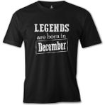 Lord T-Shirt Burç - Born in December Vintage Siyah Erkek T-shirt