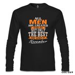 Lord T-Shirt Burç Born in November Equal Erkek Siyah Sweatshirt O