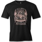 Lord T-Shirt Burç - Born in November Scorpio Siyah Erkek T-shirt