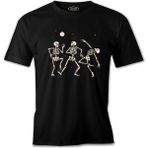 Lord T-Shirt Cadılar Bayramı - Kuru Kafa Ay Dansı Siyah Erkek Tshirt - 3XL