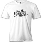 Lord T-Shirt Cat Lady Beyaz Erkek Tshirt - XL