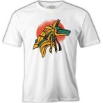 Lord T-Shirt Colorful Anubis In Ancient Egypt Beyaz Erkek Tshirt - 3XL