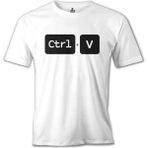 Lord T-Shirt Ctrl+V Beyaz Erkek Tshirt