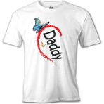 Lord T-Shirt Daddy Mommy Baby - Daddy Beyaz Erkek Tshirt - 2XL