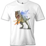 Lord T-Shirt Dinazor - Trex Beyaz Erkek Tshirt - M