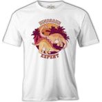 Lord T-Shirt Dinosaur Expert Beyaz Erkek Tshirt - 2XL