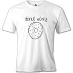 Lord T-Shirt Donut Worry Beyaz Erkek Tshirt - XXXL