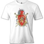 Lord T-Shirt Dragon Shield Beyaz Erkek Tshirt