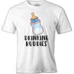 Lord T-Shirt Drinking Buddies - Milk Beyaz Erkek Tshirt - XL