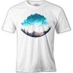 Lord T-Shirt Earth Under Clouds Beyaz Erkek Tshirt - 2XL