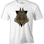 Lord T-Shirt Egyptian God Anubis Beyaz Erkek Tshirt - XL
