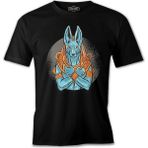 Lord T-Shirt Egyptian God Anubis In Blue Color Siyah Erkek Tshirt